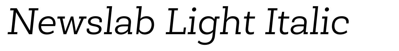 Newslab Light Italic